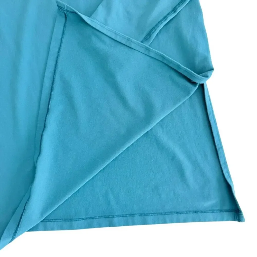 Lululemon Hit Unwind Long Sleeve Tonic Teal Blue Size 12 Rulu Side Tie Loose Fit